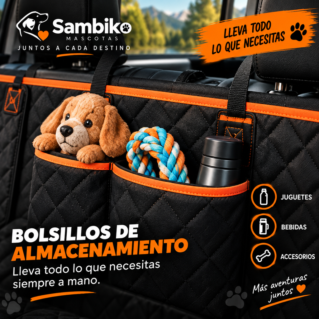 Hamaca Protectora 2 en 1 para Perro – Asiento de Coche